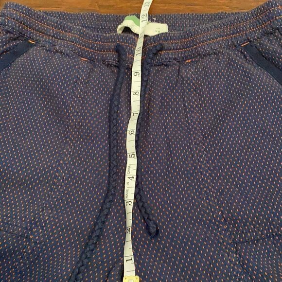 Anthropologie Blue & Orange Polka Dot Jogger Pants Boho Contemporary Casual - Picture 12 of 15